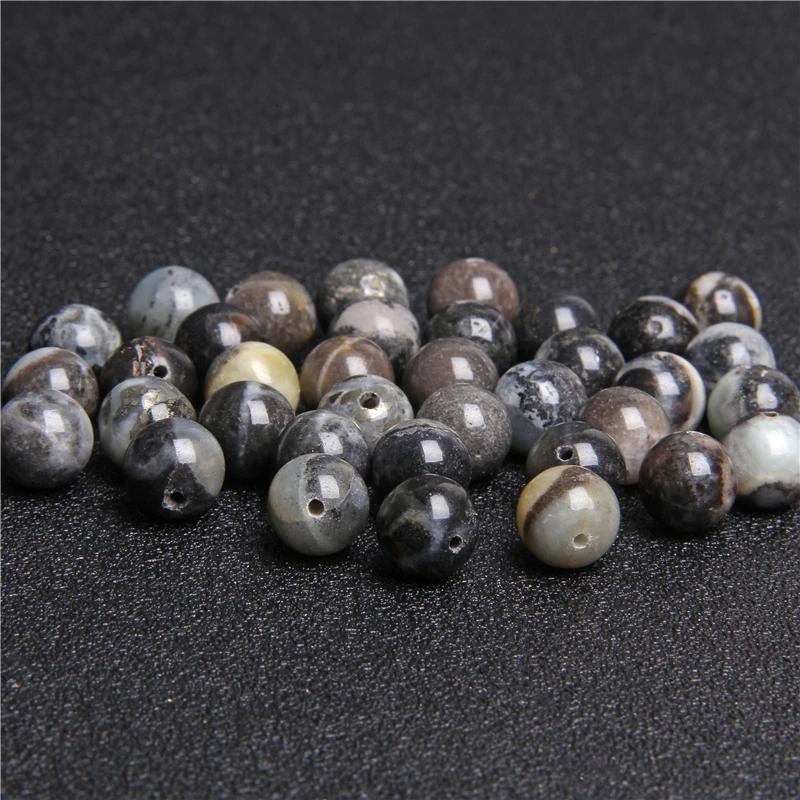 Black Swan Stone Beads Natural Round Loose 4 6 8 10 MM Fit Diy Fashion Jewelry Making Accessories Strand 15'' | Украшения и