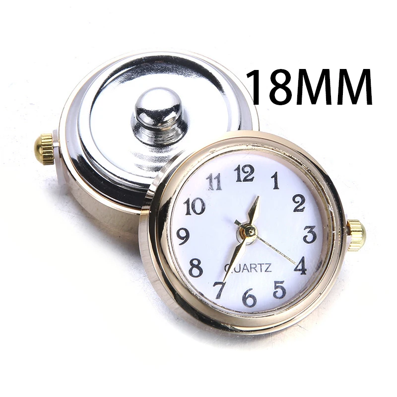 

snaps Jewelry 18mm Glass Watch Snap Buttons Interchangeable Jewelry Accessory Replaceable Snap Bracelet Women and Men Jewelry