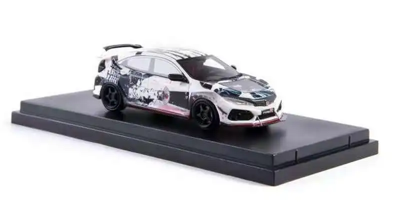 YM модель 1/64 Honda Civic FK8 Type-R в Geisha Ограниченная Коллекция 499 шт. ручная сборка |