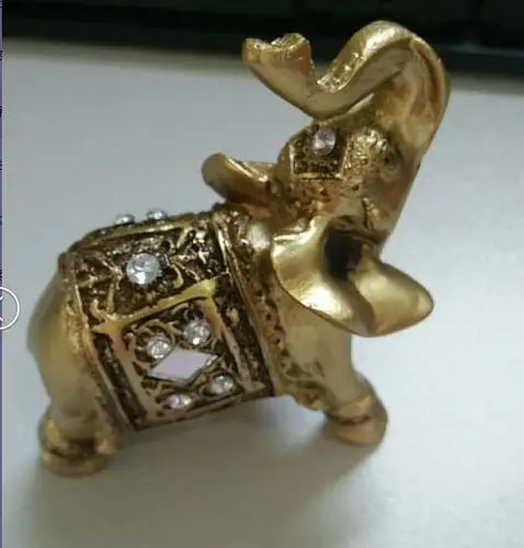 

Feng Shui Elegant Elephant Trunk Statue Lucky Wealth Figurine Gift Home Decor
