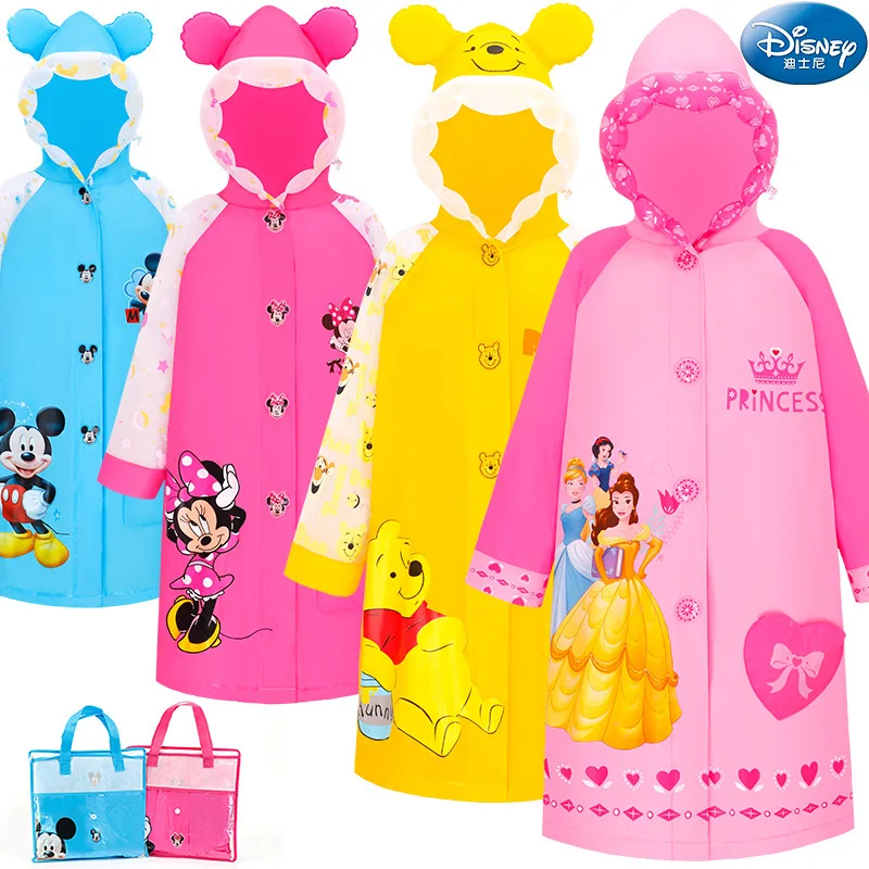

Disney Raincoat Cute Mickey Minnie impermeable Children Kids Boy Girl Poncho raincover Rainsuit woman men raincoat outdoor gift