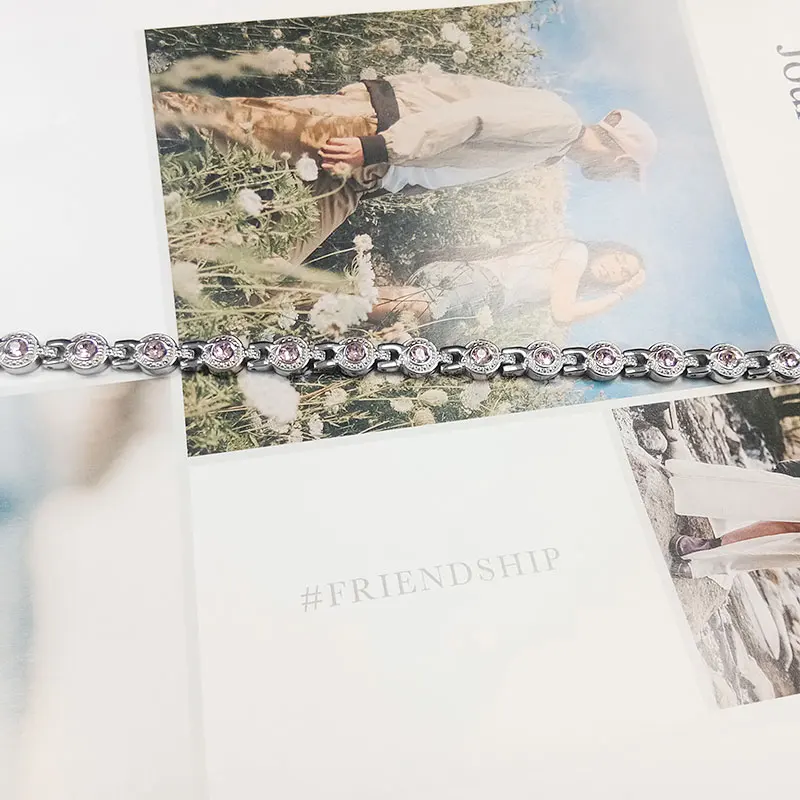 13 шт. женский серебряный магнитный браслет из нержавеющей стали|steel bracelet|stainless steel