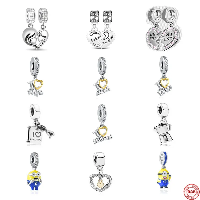 Новый европейский кулон для матери отца дочери я люблю читать жена муж бусины