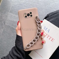 silicone bracelet chain case on for xiaomi mi poco x3 pro nfc f3 5g global m3 f2 m2 pro f1 soft fitted phone case back cover