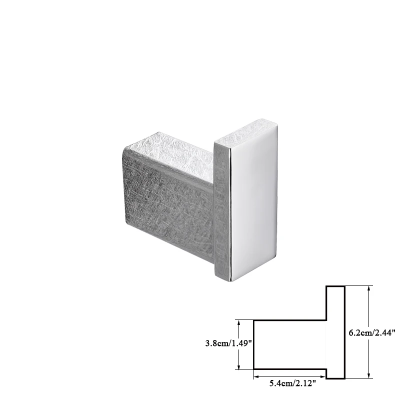 Robe Hook A Набор аксессуаров для ванной комнаты хромированный крючок для халата полотенцесушитель стойка для полотенец башня барная полка держатель для бумажной ткани аксессуары для ванной комнаты настенное крепление - Цвет: Robe Hook A