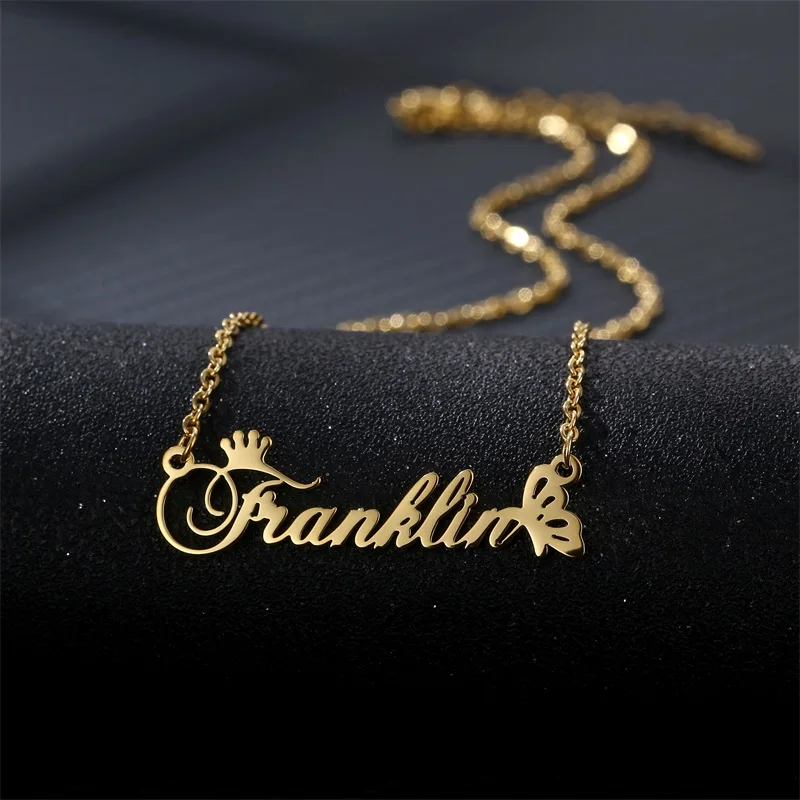 Женское Ожерелье из нержавеющей стали с именем короны | Украшения и аксессуары