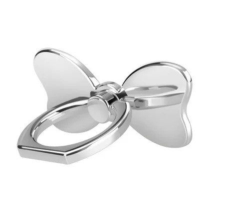 Серебристый Металлический N Butterfly f попсокет держатель гнезда для сотового телефона 4 цвета для смартфона держатель для iphone в cai кольцо держатель попсокеты - Цвет: Серебристый