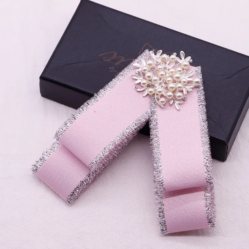 2020 Мода Броши Милая брошь в виде цветка с жемчугом рубашка галстуком бабочкой