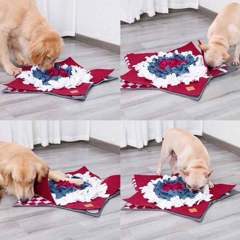 

Pet Felt Cloth Hidden Food Anti Choking Bowl Mat Dogs Cats Snuffle Bowl Mat Costing Energy Slowing Feeding Intelligence Mat