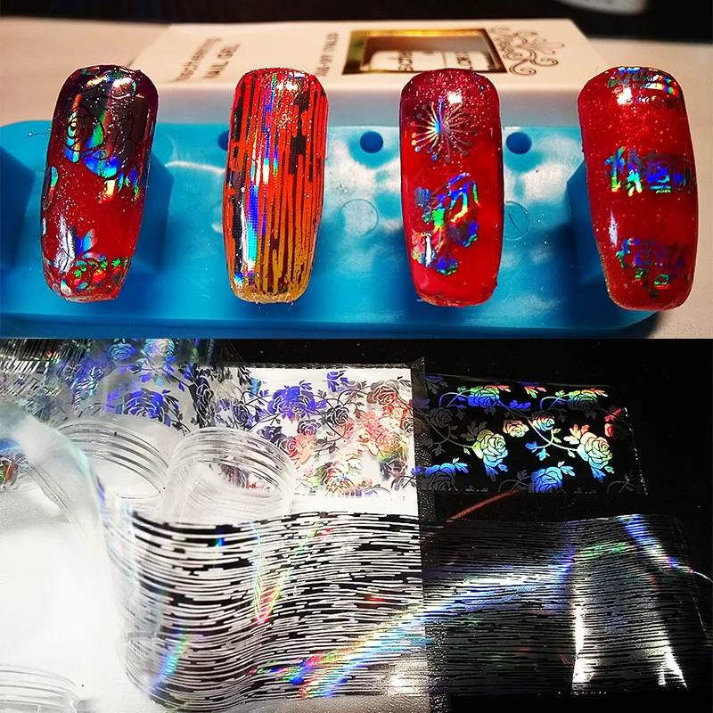 1 шт. 100*4 см Прозрачный Nail Art Клей Передачи Наклейка Ногтей Фольга Украшения