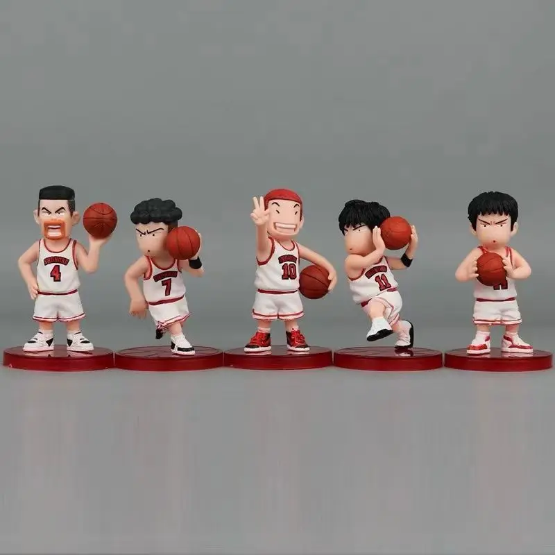 5 шт./компл. аниме Slam Dunk Q версия Akagi Sakuragi Hanamichi Rukawa Takenori Miyagi ручная работа куклы