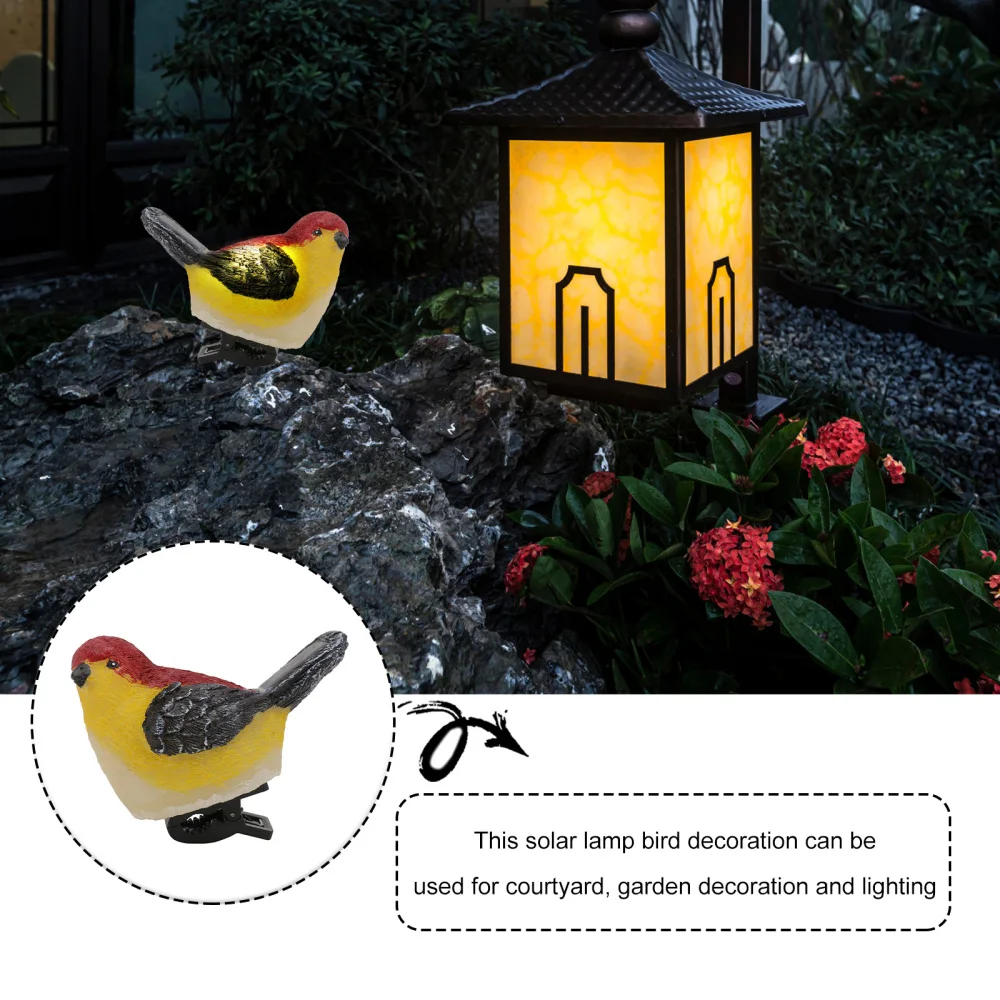

1PC Solar Courtyard Light Backyard Decorative Lamp Tree Bird Light Lawn Lamp