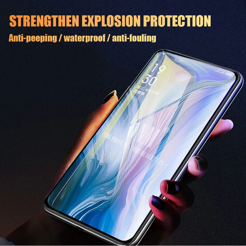Антишпионское закаленное стекло для Oppo Reno 10x zoom полное покрытие экрана протектор