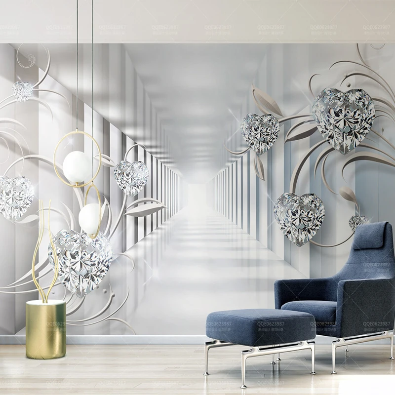 

Настенные 3D-обои на заказ, настенная бумага для гостиной, абстрактное пространство, современный цветок, украшение для дома