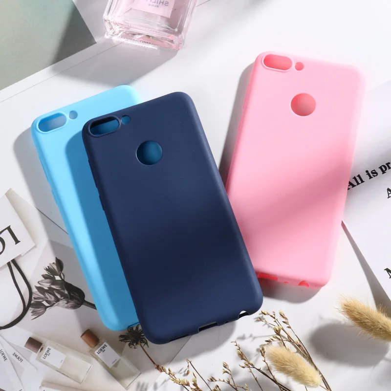 Чехол для Huawei Enjoy 7S Мягкая силиконовая задняя крышка из ТПУ карамельных цветов