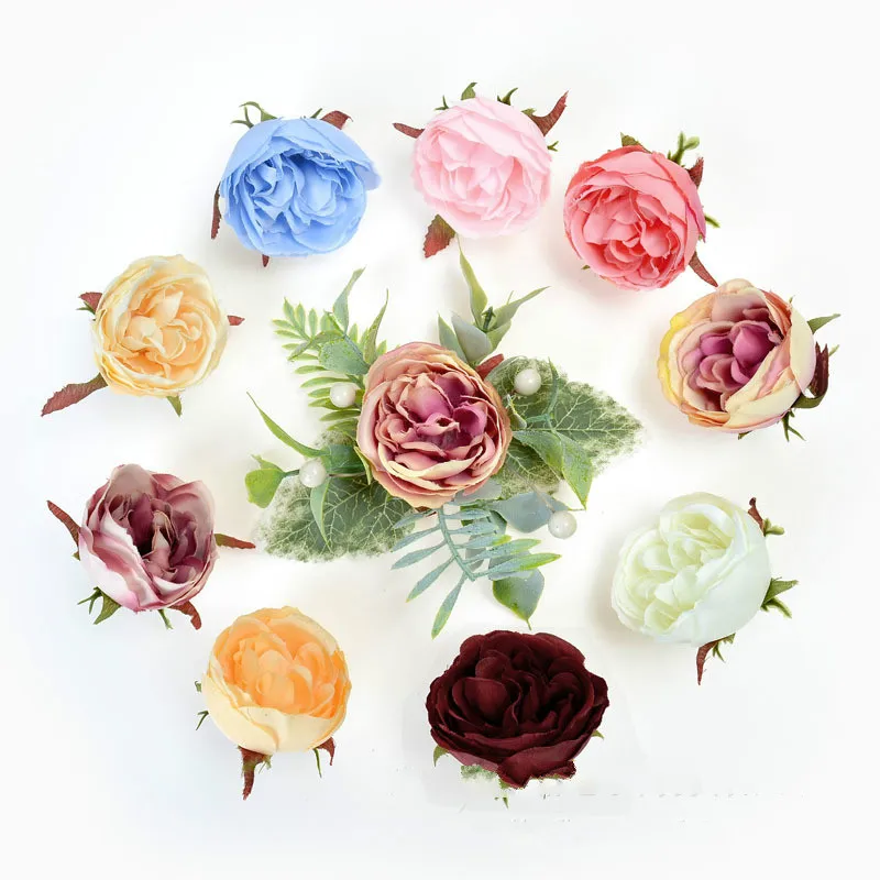 5 шт./лот имитация пиона Цветочная головка DIY ремесло искусственный цветок