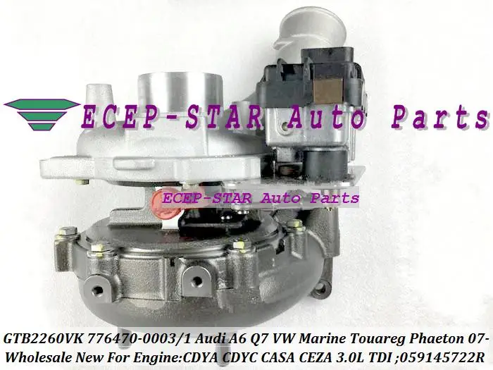 GTB2260VK 776470 5003S 5001S турбо для Audi A6 Q7 VW морской Touareg Phaeton 07 SASB CDYA CDYC Каса CEZA 3.0L