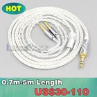 2,5 мм 4,4 мм XLR 8-жильный посеребренный кабель OCC для наушников Hifiman HE560 HE-350 HE1000 V2 2,5 мм pin LN006560