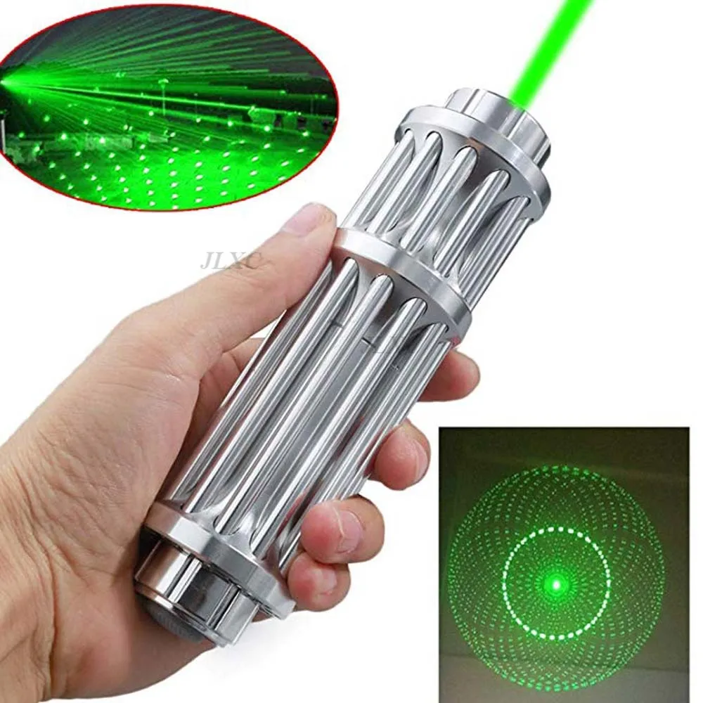 

Зеленая лазерная указка высокой мощности, серебристая, 10000 нм, М, лазерная указка, ручка, лазерный луч, фокус, регулируемая лазерная указка