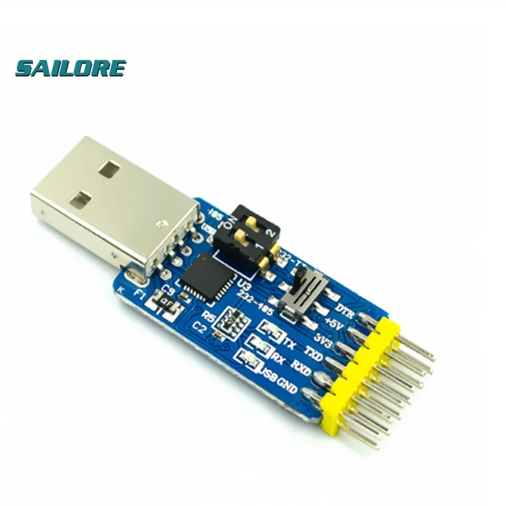 

Многофункциональный серийный модуль 6 в 1 CP2102 USB для TTL 485 232 Huzhuan 3,3 В/5 В