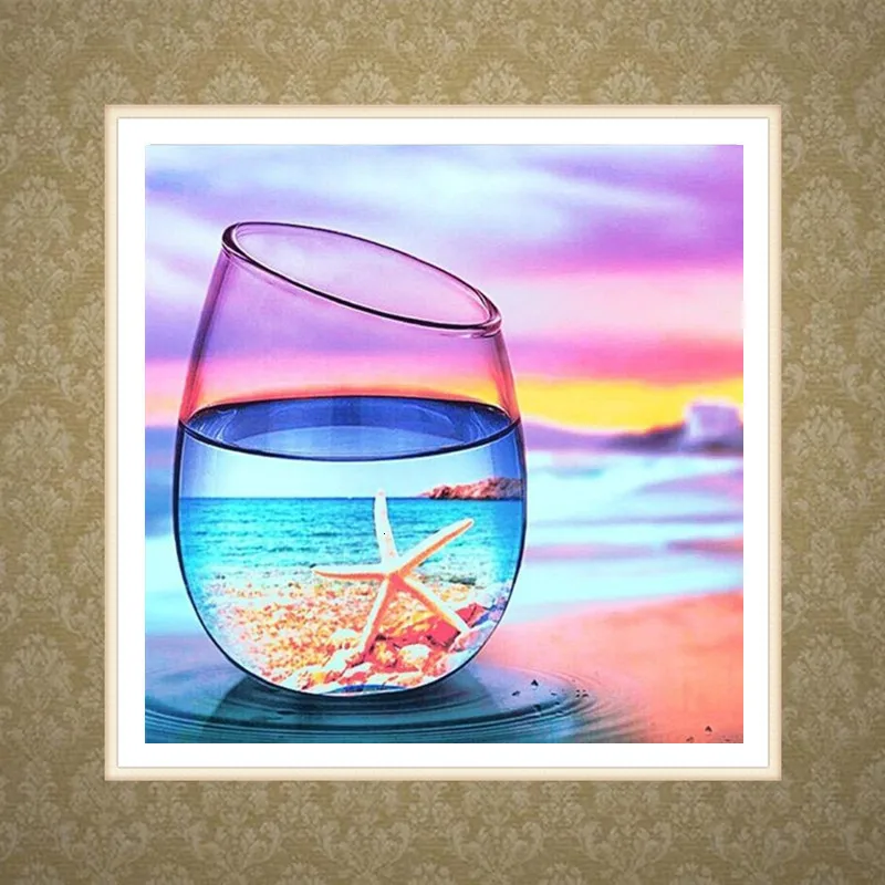 Общая группа круглый бриллиант лунный свет солнце море песчаный пляж