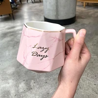 brief pink black and white ceramics mugs coffee mug milk tea office cups drinkware the best birthday gift