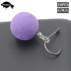 10 шт., шипы для рыболовной приманки на карпа с резиновым соединителем для Ронни снаряжение рыболовное, булавки для бойлов фидерная ловля карпа