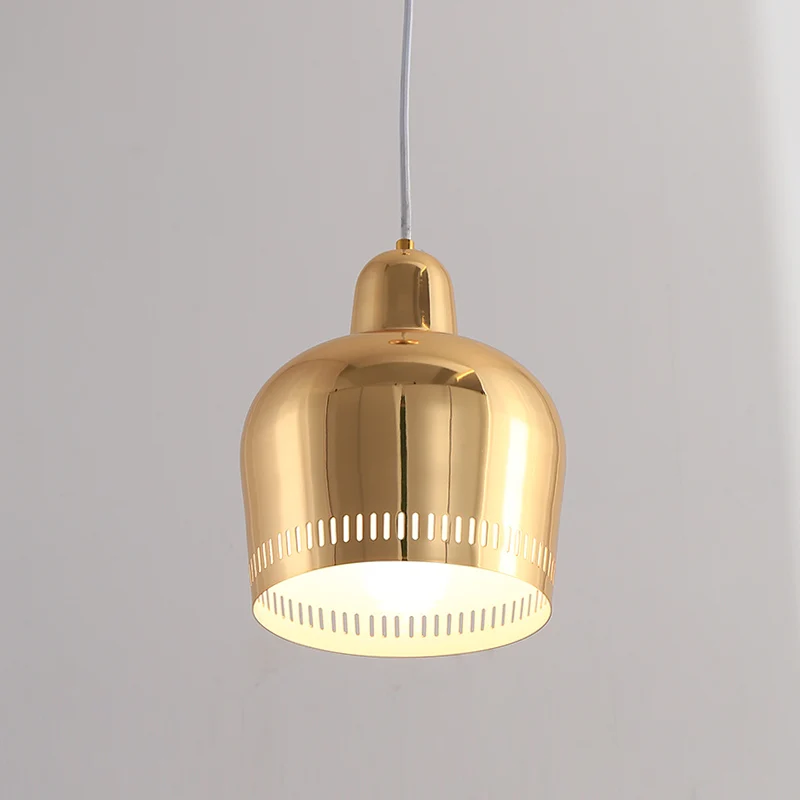 Luces colgantes De campana Alvar Aalto finlandes Artek nórdico para dormitorio лампа LED brillo METAR para|Подвесные