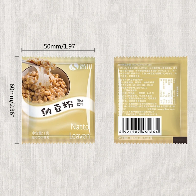 10 шт. порошок Natto классическое домашнее питание липкий соевый Bacillus здоровый дом