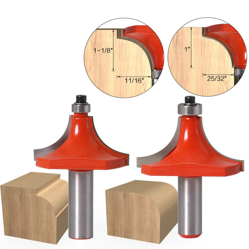 

1/2 шт., хвостовик 1/2 мм, круглые фрезы головного света-25/32 дюйма, радиус 11/16 дюйма, прямая концевая фреза, триммер, очистка, смыв, отделка кукуру...