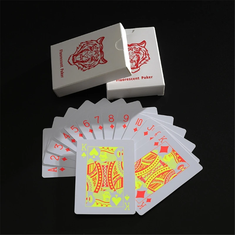 Флуоресцентные ПВХ Игральные Карты Magic водонепроницаемые карты для покера Bar