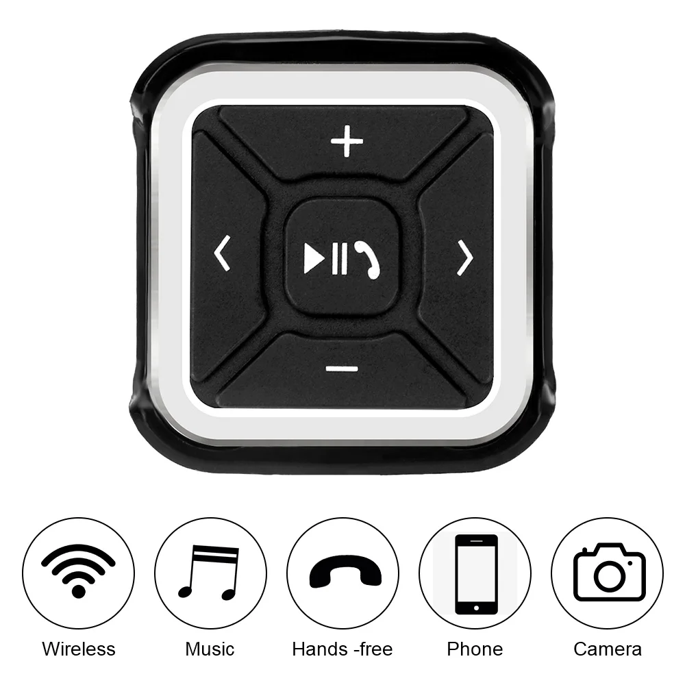 

LEEPEE Portable Steering Wheel Remote Control for Media MP3 Music Play for Android IOS Wireless Bluetooth Smartphone Control