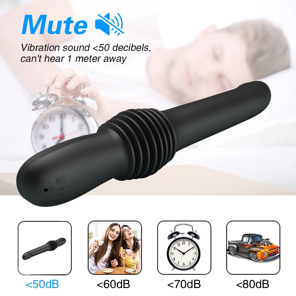 Телескопический фаллоимитатор вибратор для женщин мощный массажер точки G