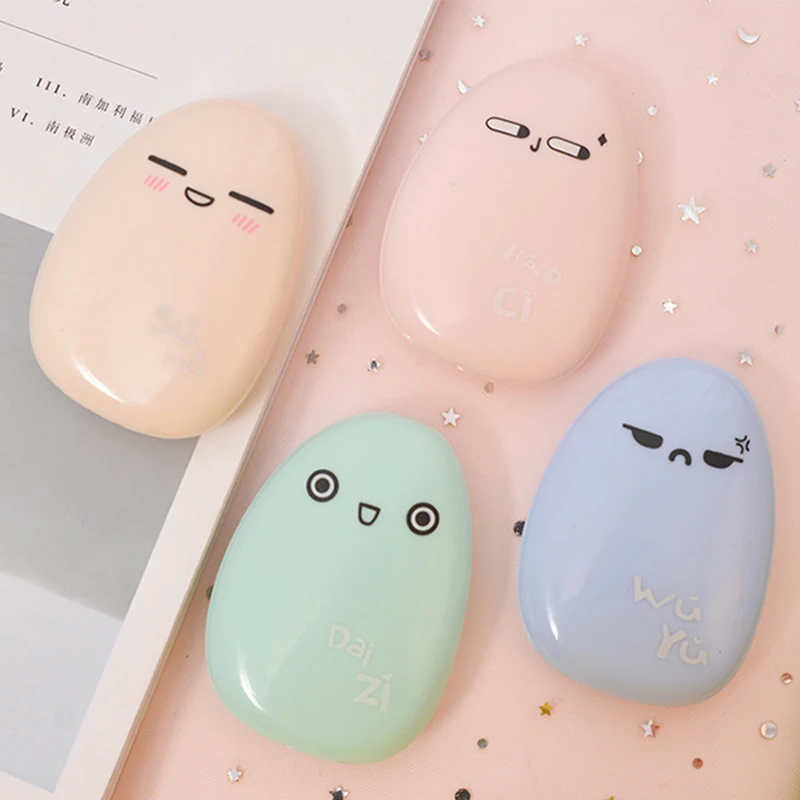 1 шт. мини-зеркало для макияжа ручное складное мультяшное каменное Супер милое