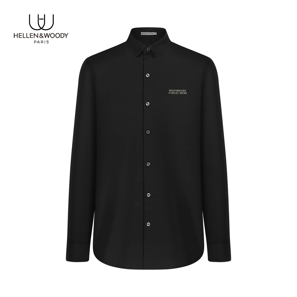 Spring Luxury Bronzing Logo Shirts Mens Solid Color Blended Cotton Slim-fit Casual Shirts Fashion 2020 Mens Clothing