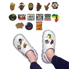 Подвески для обуви BLM, 50 шт., украшения для обуви Black Lives Matter, африканские аксессуары, черная девушка, волшебные мексиканские украшения для обуви