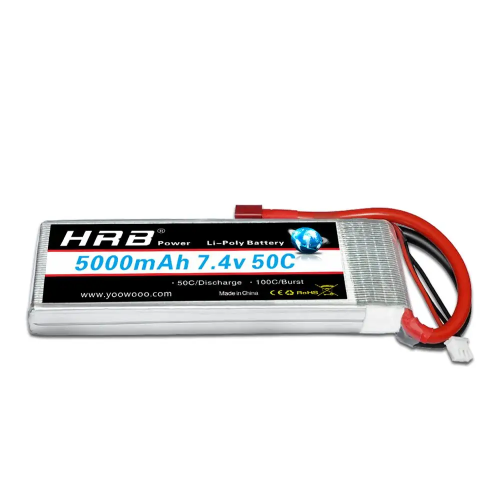 аккумулятор hrb rc lipo 74 в 5000 мач 50c 100c 2s акк