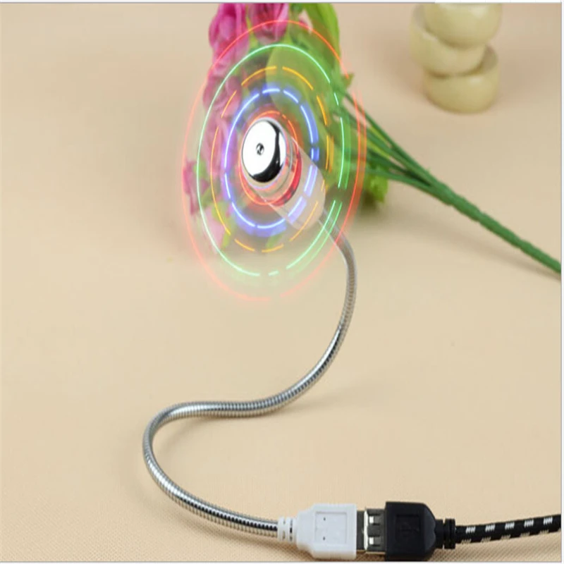 Светильник вентилятор USB гибкая светодиодная лента мини Мощность usb гусиная шея