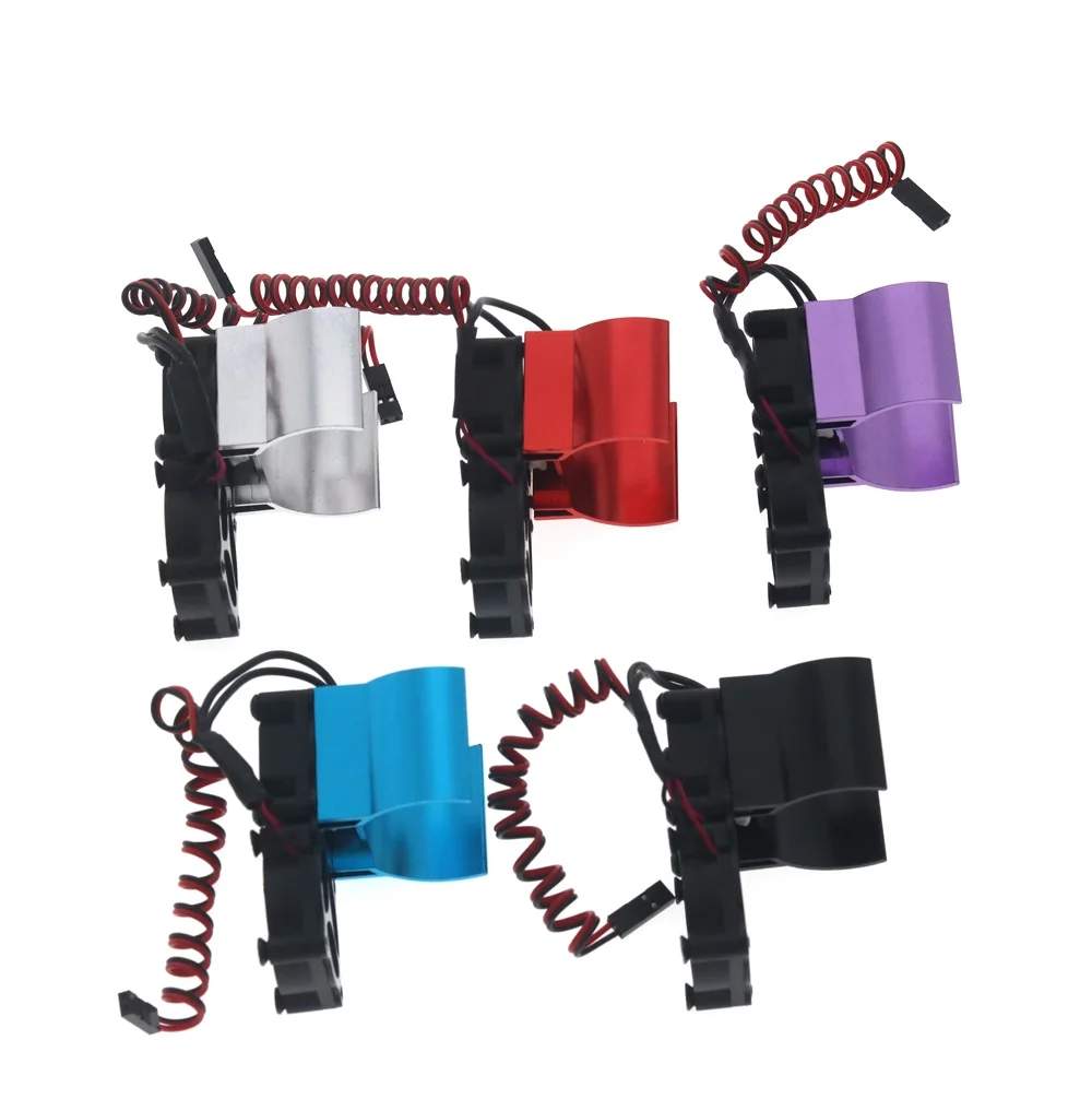 

36MM/42MM Radiator Fan With Sensor for 1/10 RC Car Axial SCX10 TRX4 Tamiya 540 550 Brush Motor 3650 3660 Brushless Motor