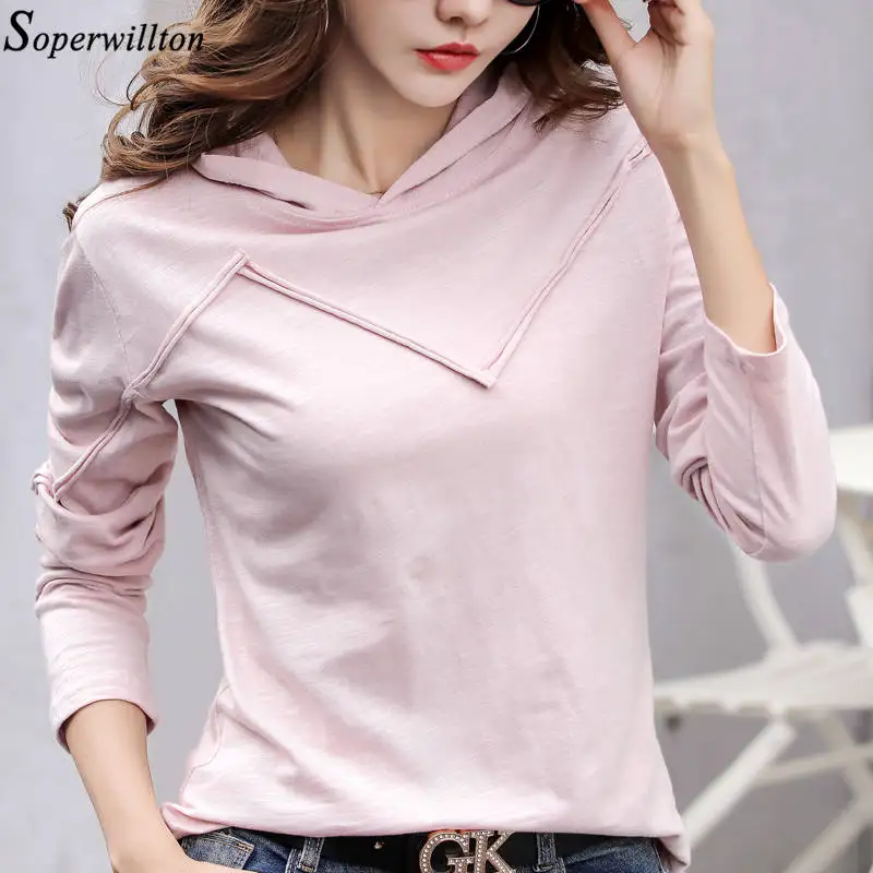 Топы из 100% хлопка женская футболка с длинным рукавом белая черная 2021 модная