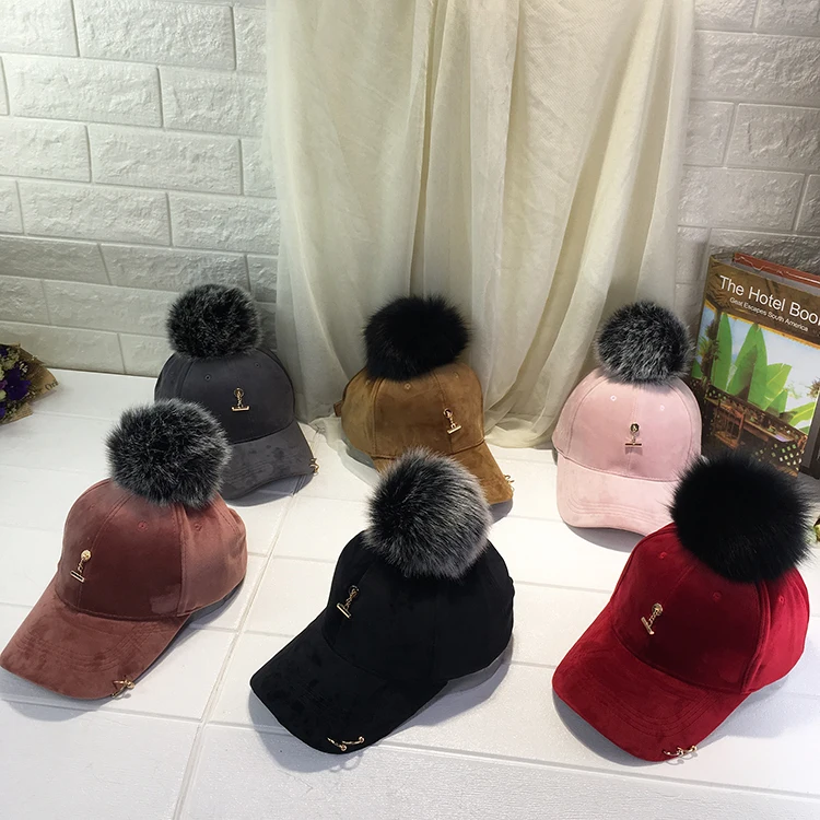 Новая осенне-зимняя теплая бархатная бейсбольная кепка с железным кольцом