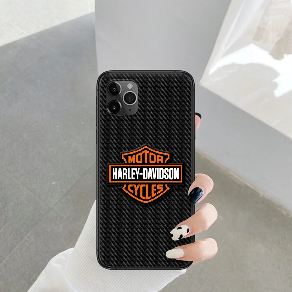 

Harley Davidson Motorcycle Brand Phone Case For Iphone 4 4s 5 5S SE 5C 6 6S 7 8 Plus X XS XR 11 12 Mini Pro Max 2020 black Etui