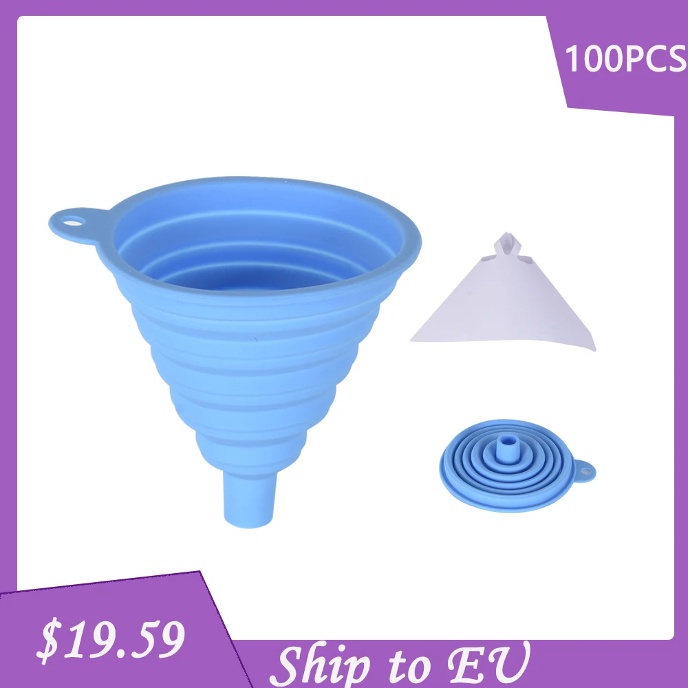 100 шт. нейлоновая сетчатая бумага Краски фильтры + силиконовая воронка для