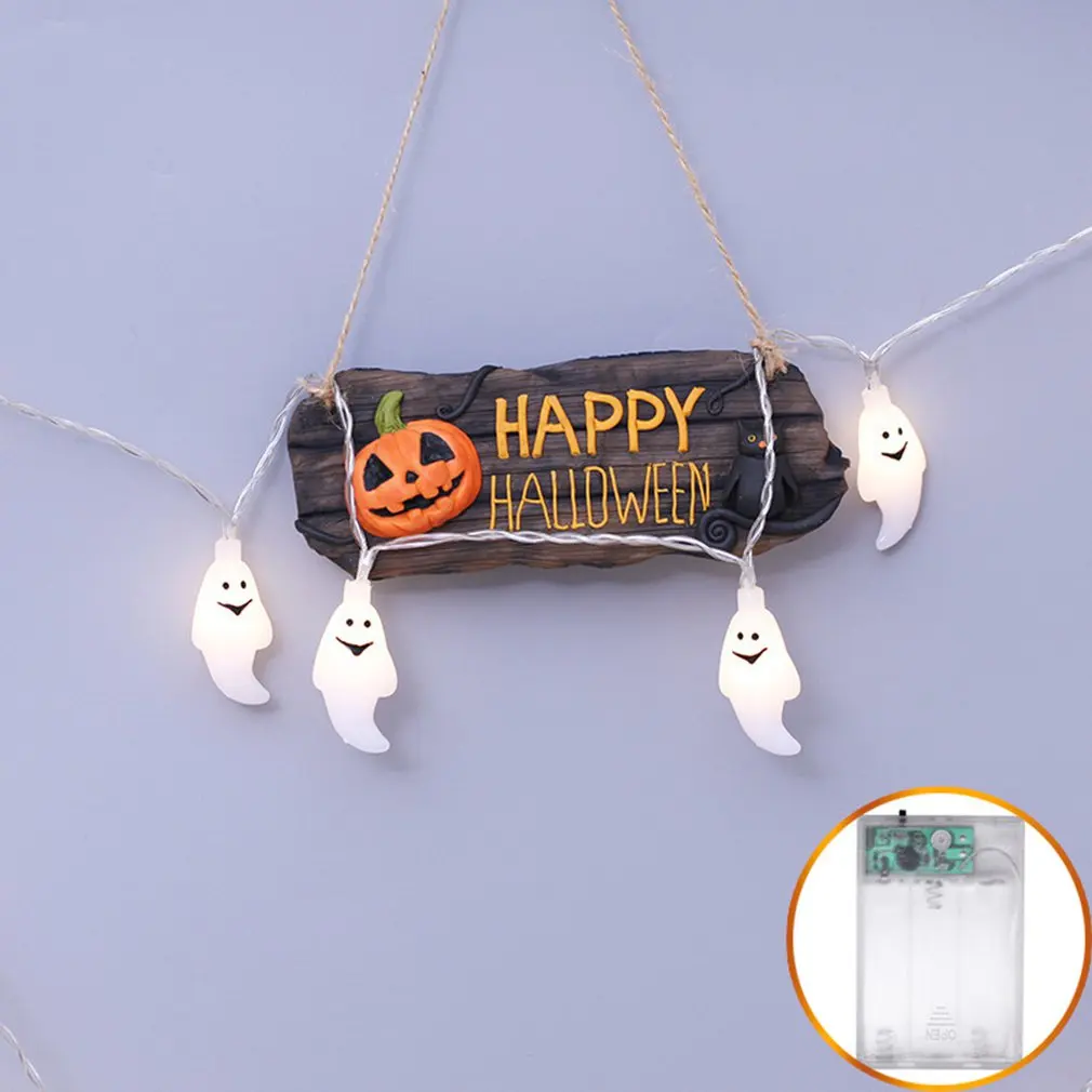 Милый светодиодный светильник гирлянда на Хэллоуин декоративный с изображением