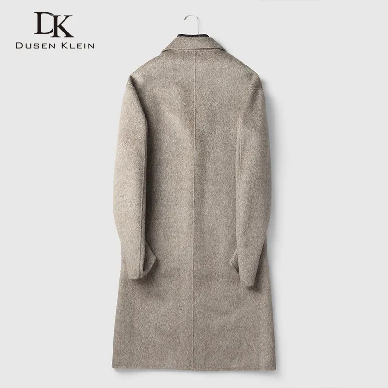 Мужское шерстяное пальто Зимняя шерстяная куртка тонкая повседневная длинная