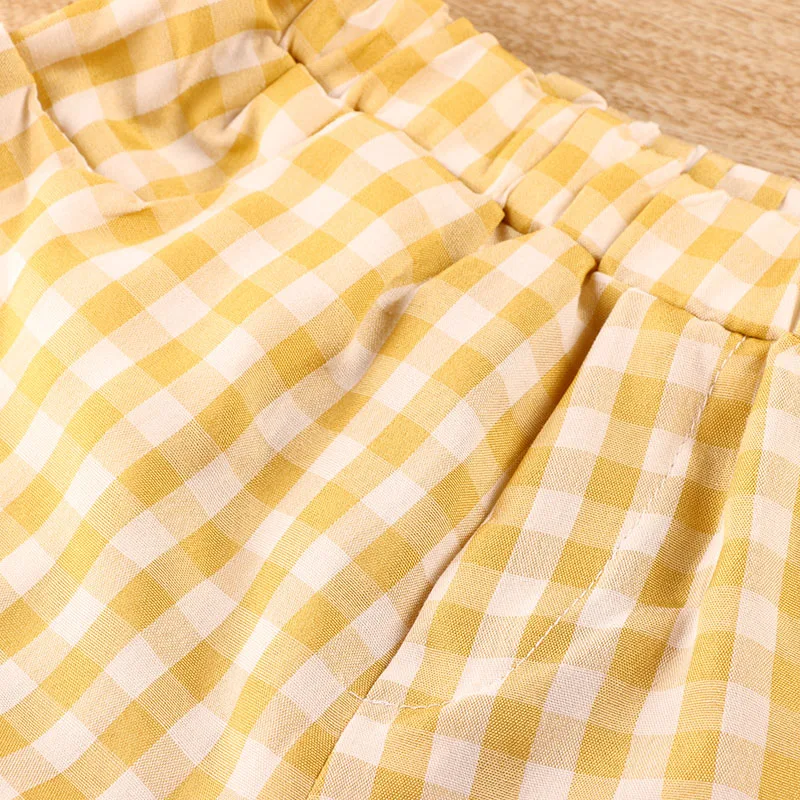 Модный летний комплект одежды для девочек белая рубашка с рукавами летучая мышь