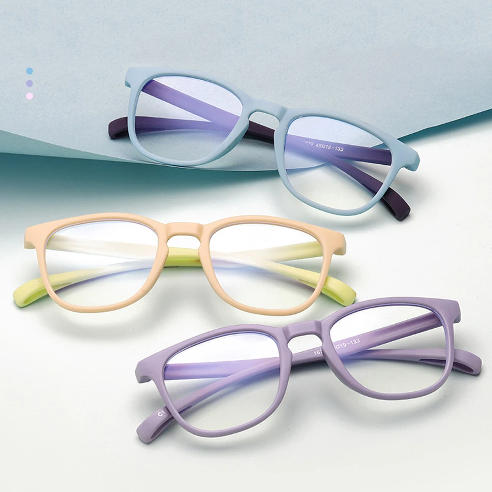 Новинка детский анти синий светильник очки для детей мягкая оправа простые