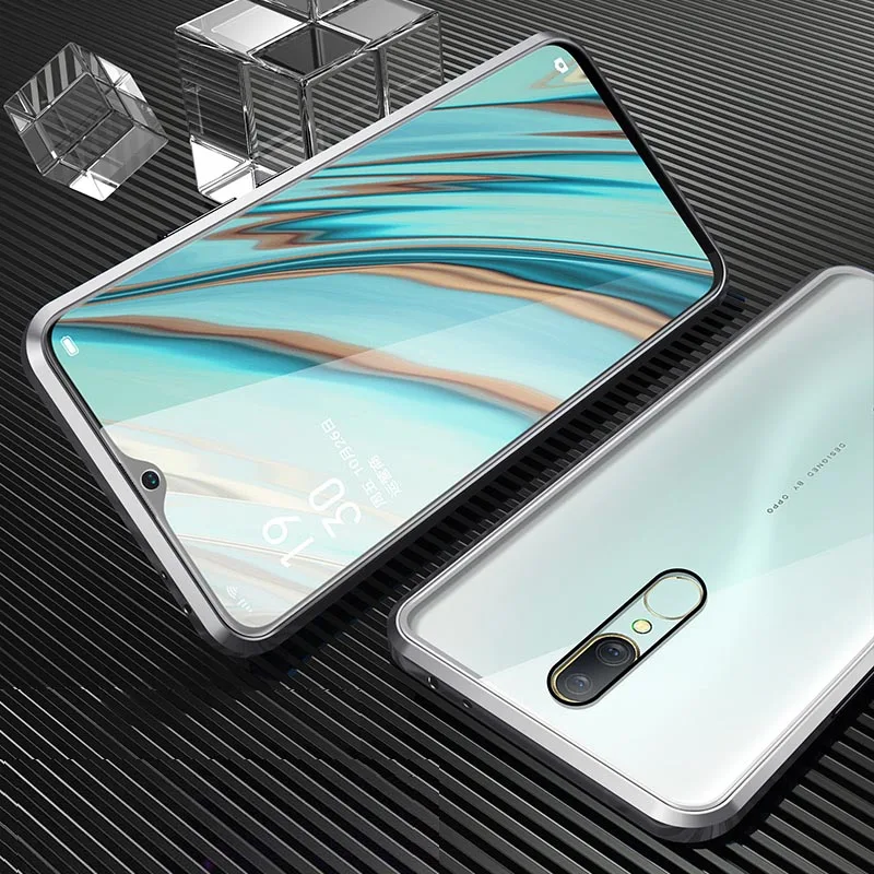 Магнитный флип-чехол для OPPO F11 магнитное стекло полное покрытие металлический