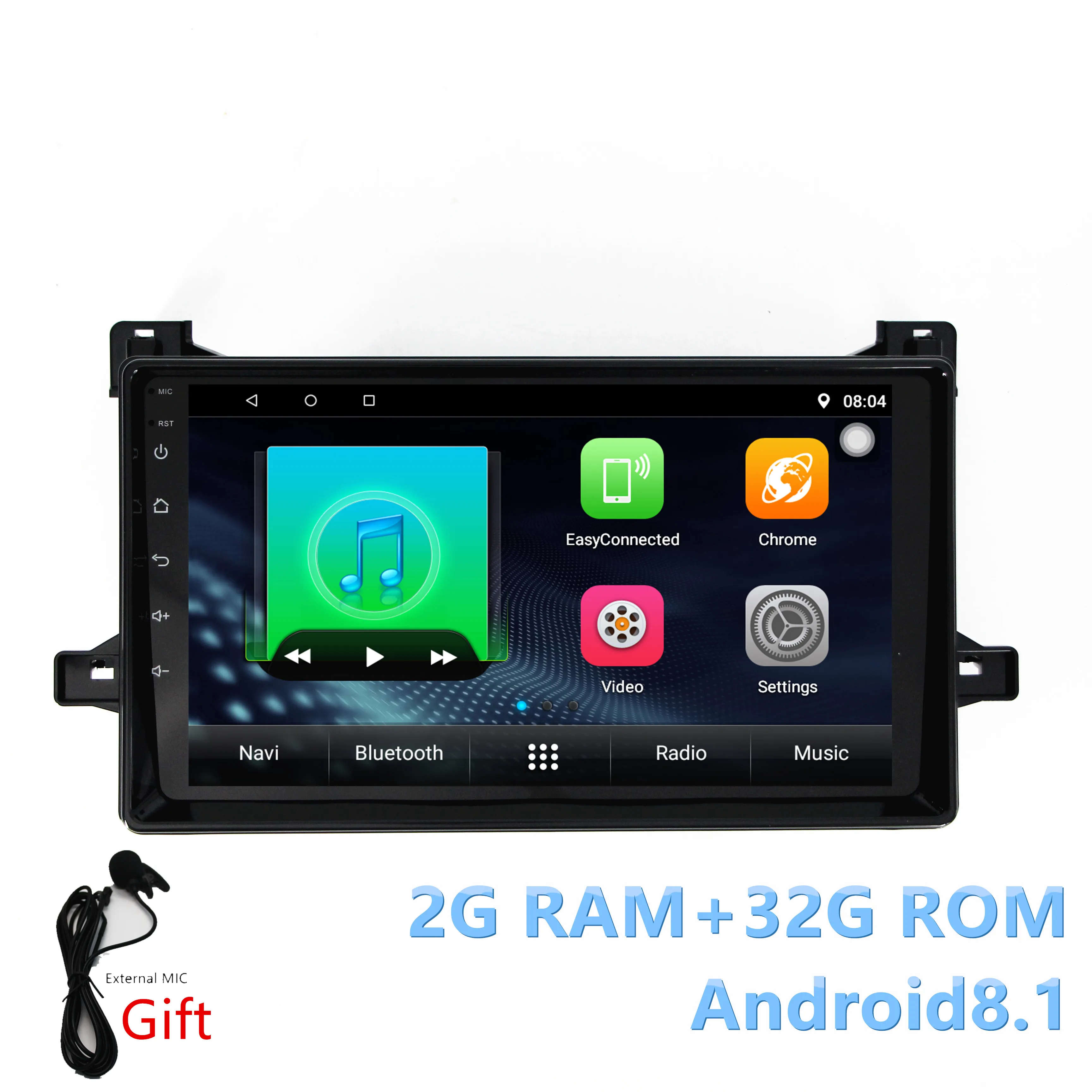 Автомагнитола 2DIN на Android 8 1 для Toyota Prius 2016 четырехъядерный процессор RAM2G + ROM32G с BT Wi