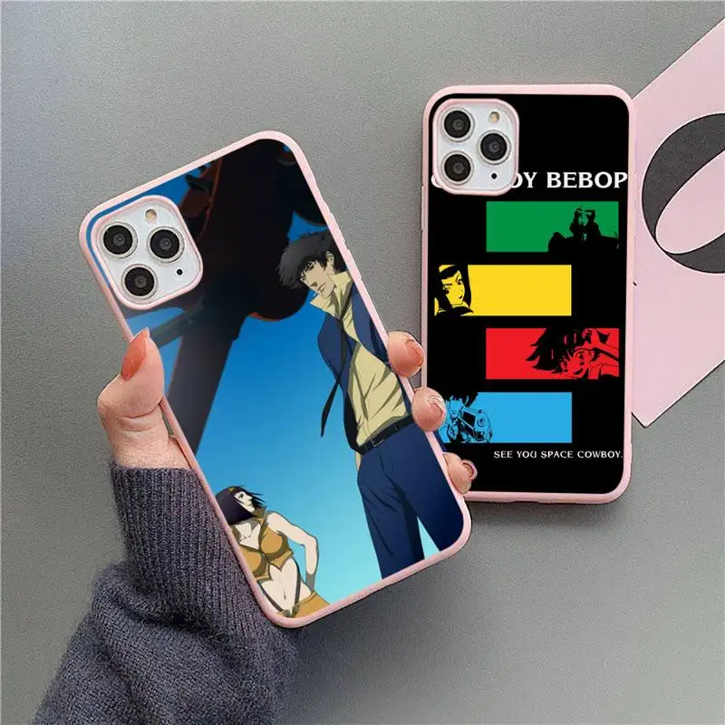 

Cowboy Bebop anime cool Phone Case Candy Color for iPhone 11 12 mini pro XS MAX 8 7 6 6S Plus X 5S SE 2020 XR